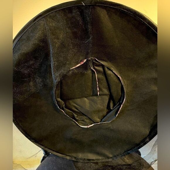 PINK LEOPARD Print Witch Hat with Veil - Halloween Accessory - NWT - Picture 4 of 4